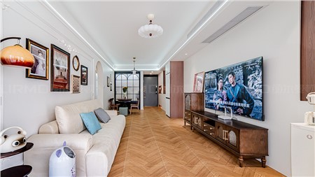 12.8w打造中古奶油風(fēng)格的家98m² | 麗爾曼頓全房全屋定制